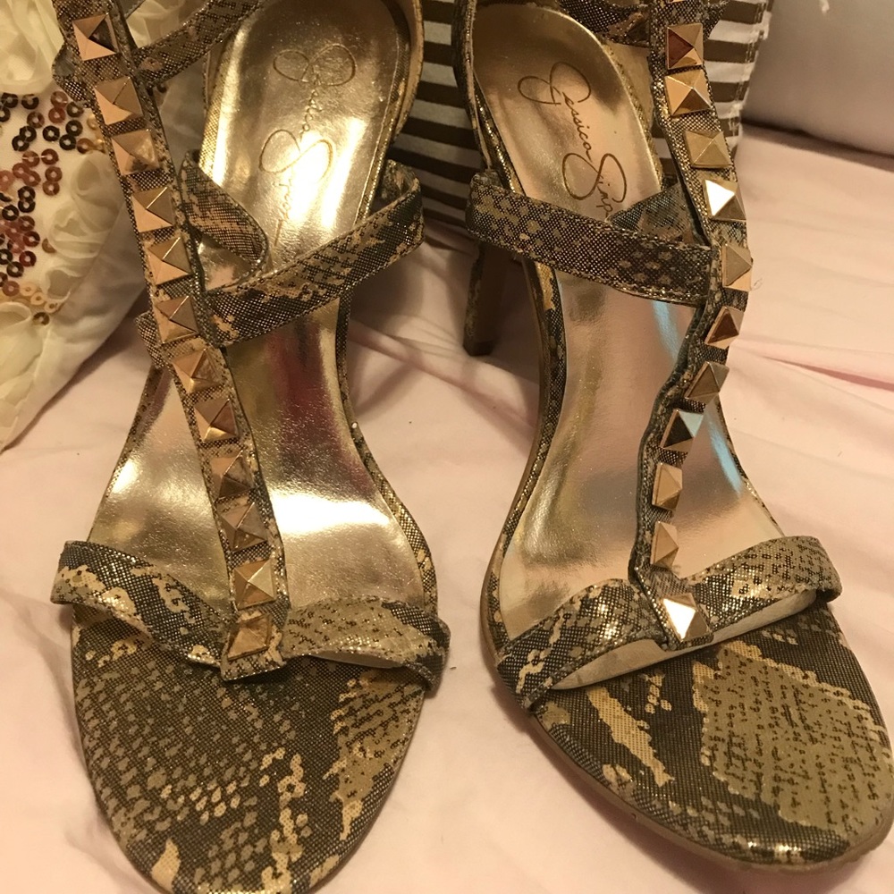 Jessica Simpson studded high heels.  Size 9 1/2
